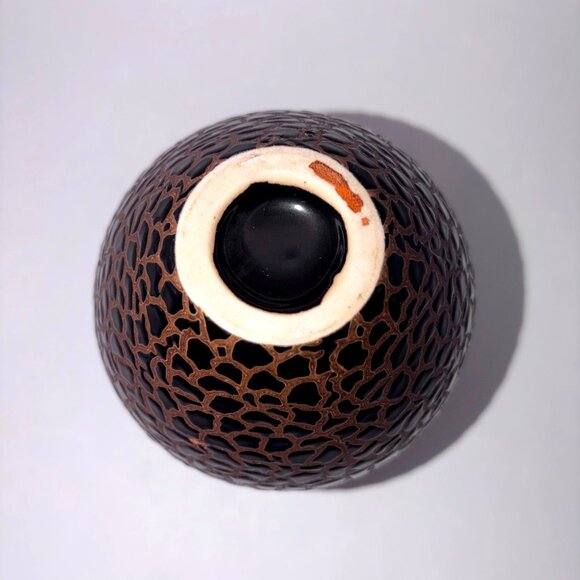Keramik Ceramic Brown & Bronze Textured Reptile Inspired Ceramic Vase Artisan - Picture 5 of 10